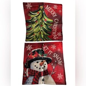 New 18”X18” polyester Christmas pillow covers with zipper closure